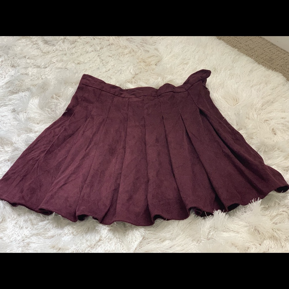 Mini Maroon Skirt